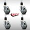 Service Caster 4'' SS Gray Poly Swivel 1-7/8'' Expanding Stem Caster Set with Brake, 4PK SCC-SSEX20S414-PPUB-TLB-178-4 - alternate 4